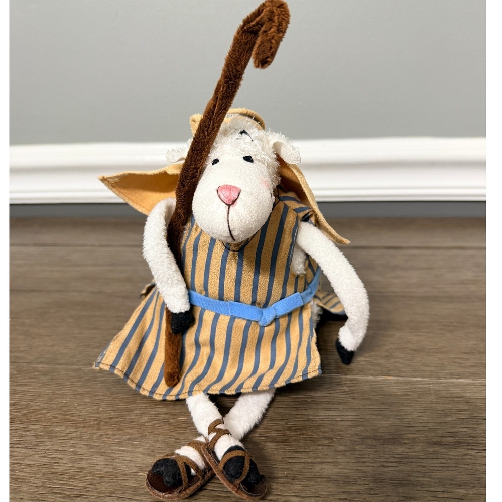 DaySpring Hallmark Shepherd Sheep Plush Religious Nativity Stuffed Animal Toy